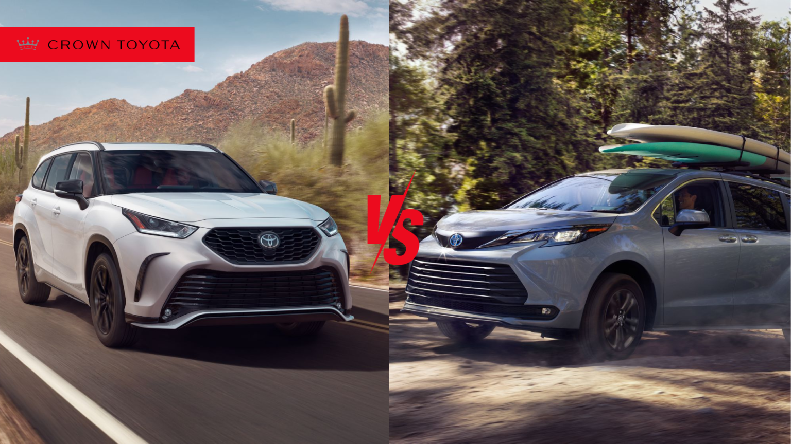 Highlander vs. Sienna: Family-Friendly Toyota SUVs and Minivans ...
