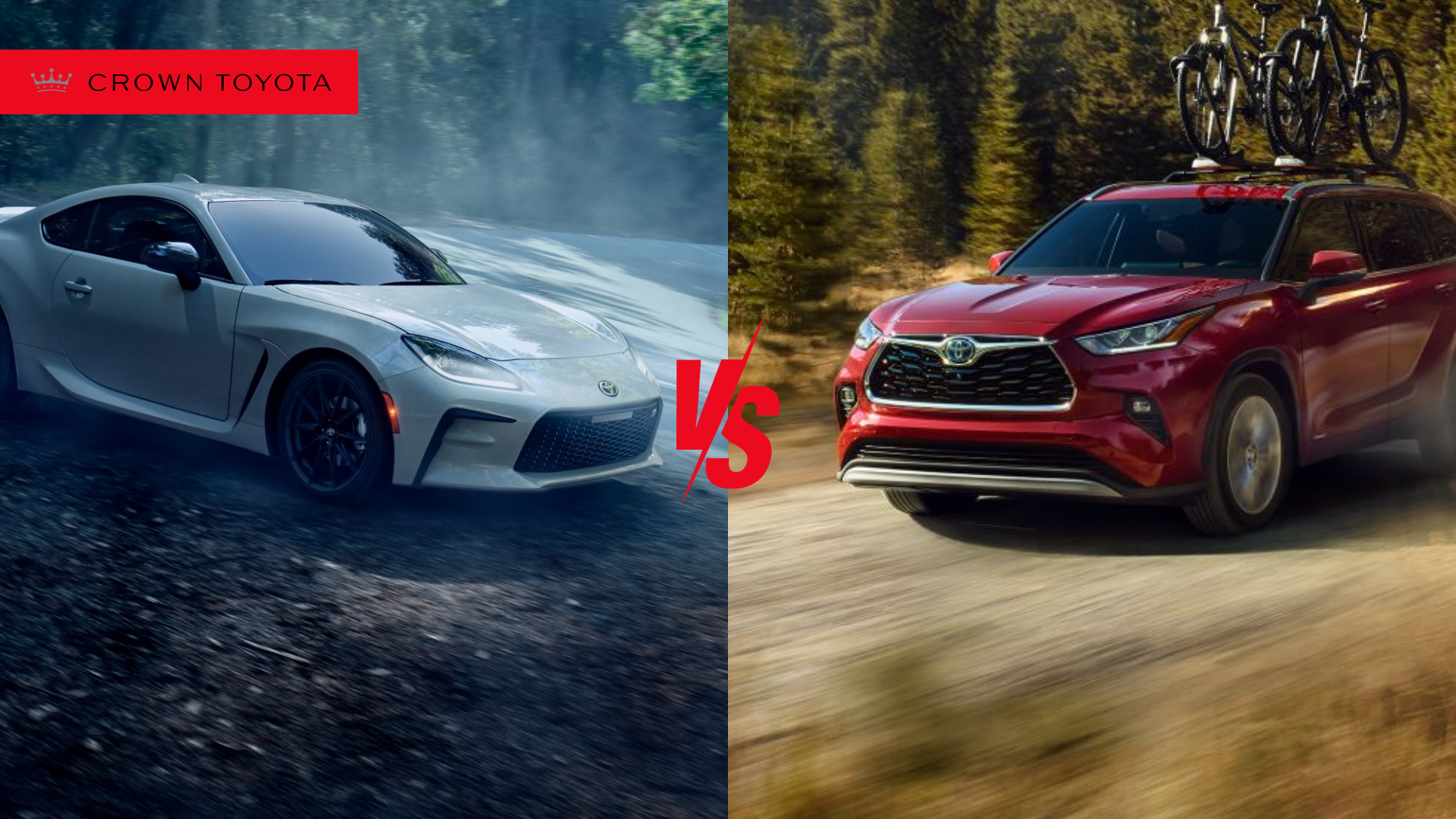 GR86 vs. Highlander: From Sporty Thrills to Family Adventures – Crown ...