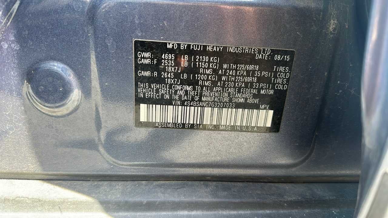 2016 Subaru Outback 2.5i Limited