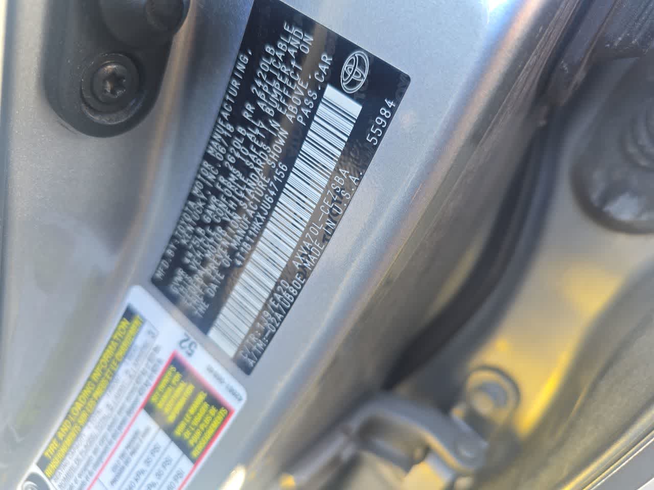 2018 Toyota Camry SE