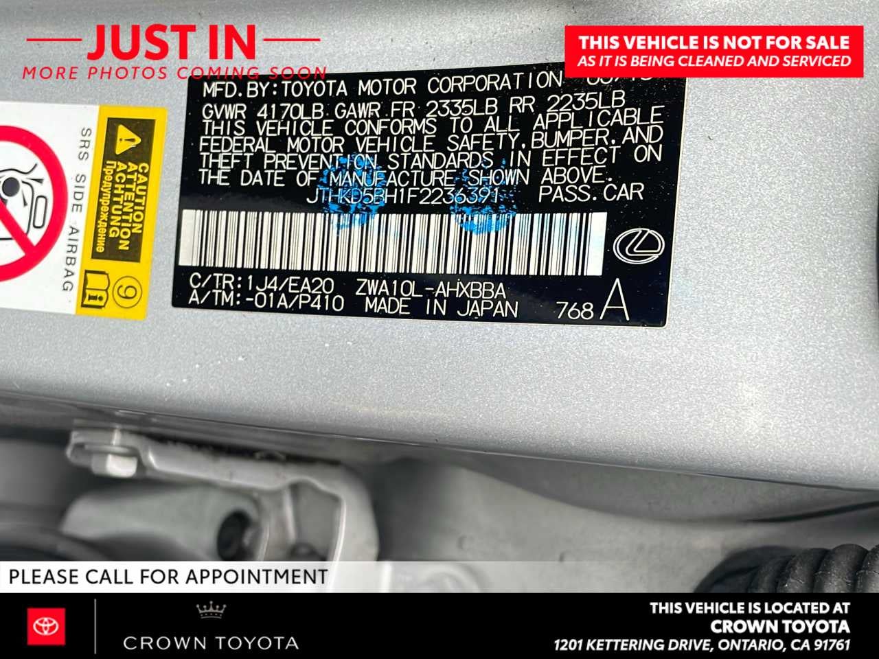 2015 Lexus CT 200h Hybrid