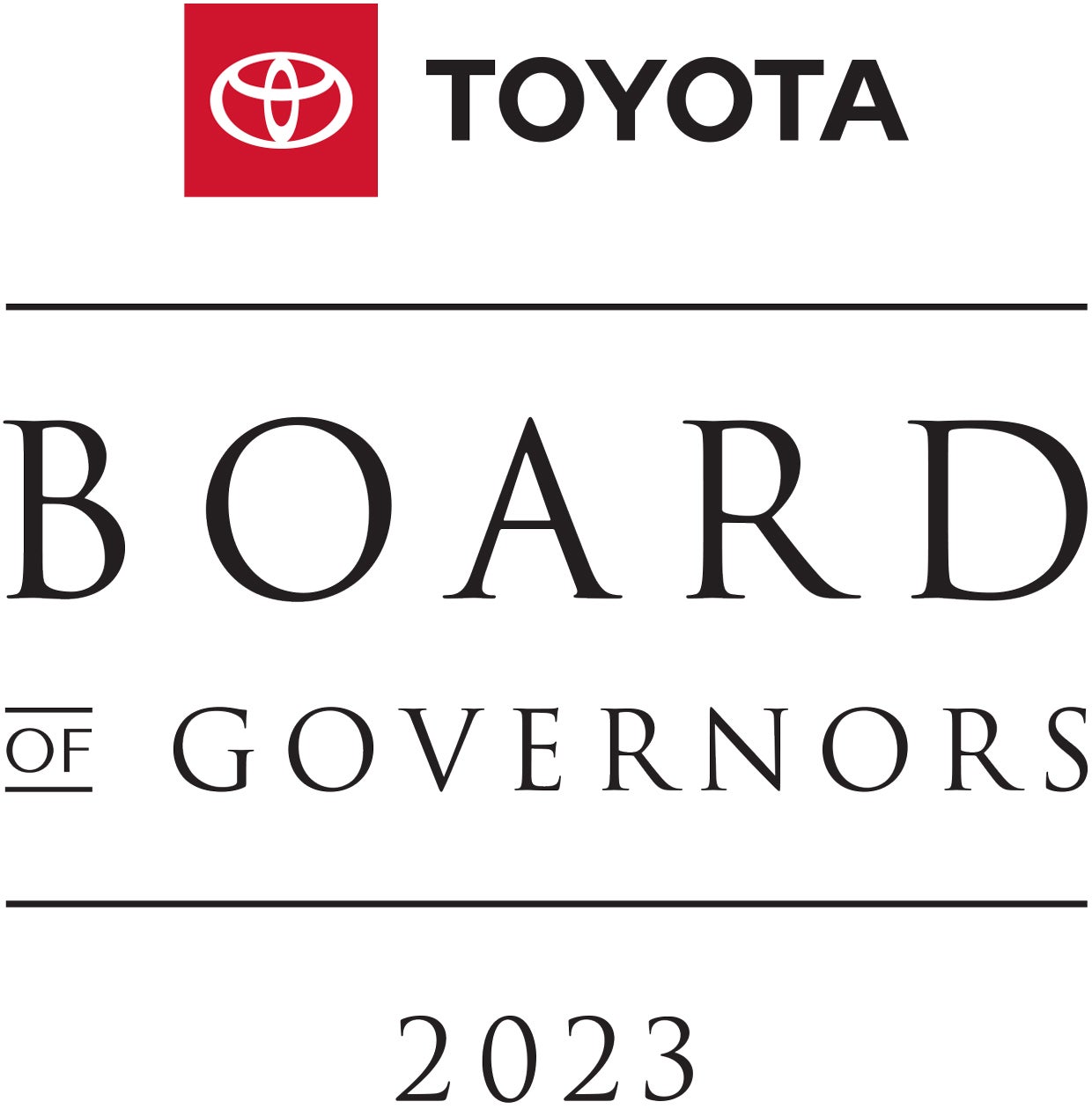 Toyota Board of Governors Recipient