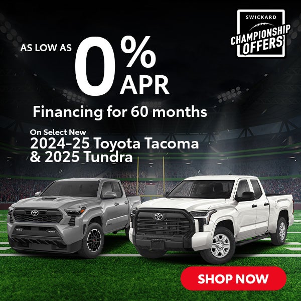 2024-25 Tacoma & 2025 Tundra 0% APR financing for 60 months
