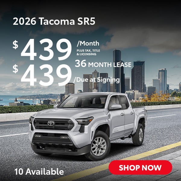 2026 Toyota Tacoma SR5 Lease from $439/mo, $439 due at signi