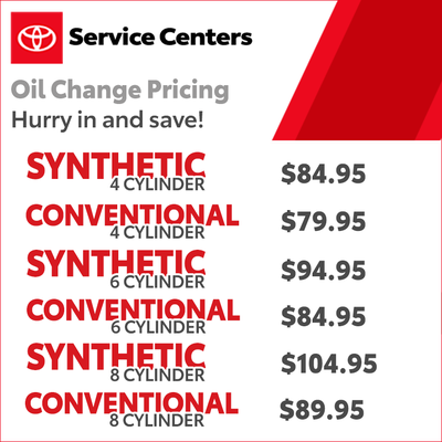 Oil Change Pricing